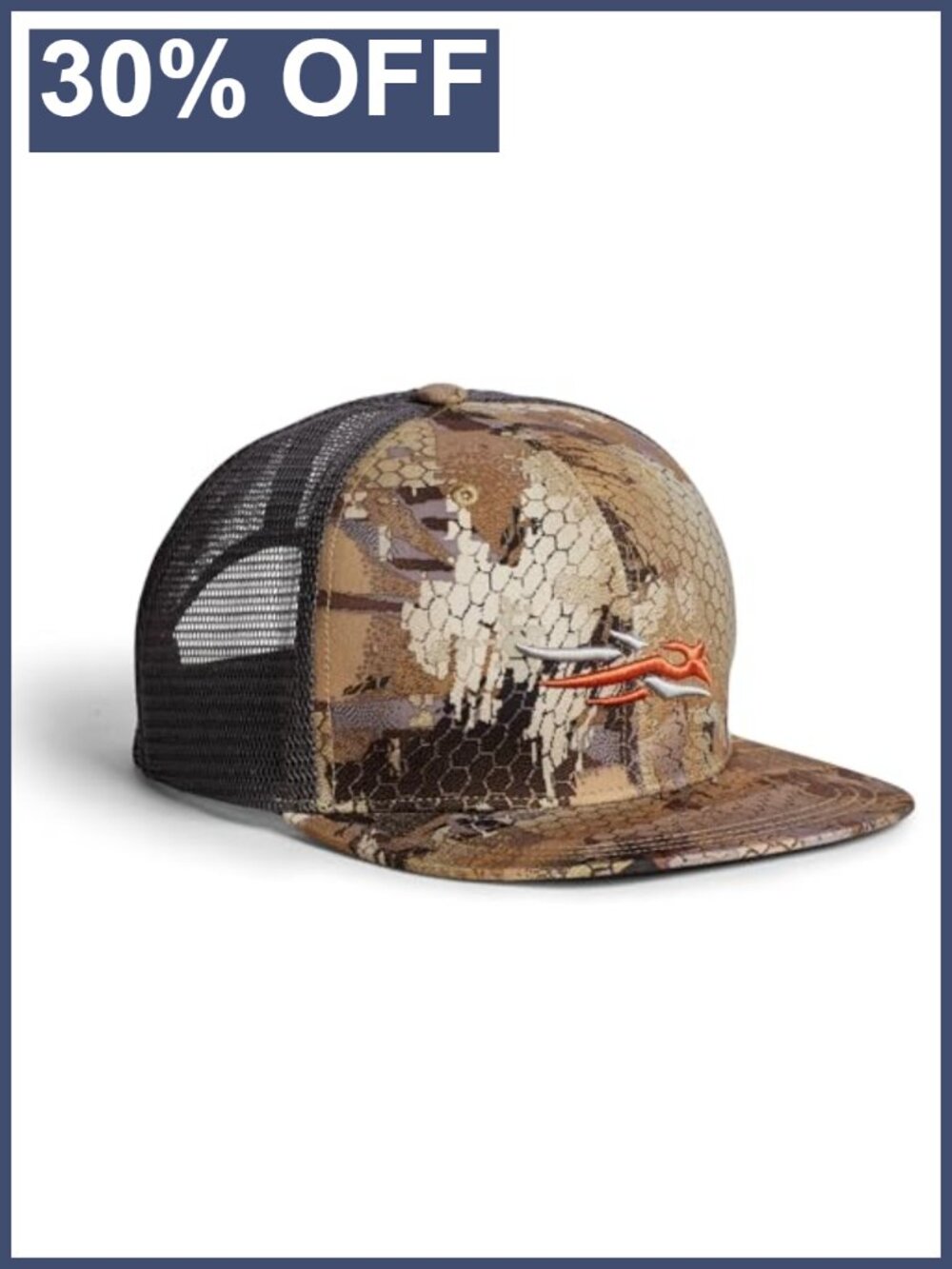 SITKA Mesh Back Trucker Hat Adjustable Snapback Hunting Cap Flat Bill